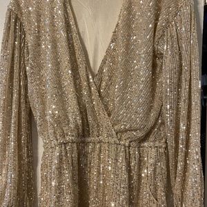 Sequin Gold Romper
